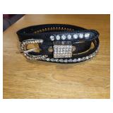 Ladies Black Bling Belt
