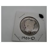 1901-O Silver Barber Half Dollar