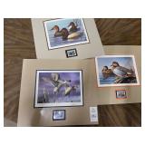 3 Matted & numbered Ducks Unlimited Prints