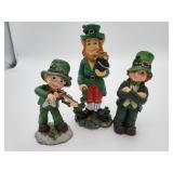 3 St Patrick Days figurines