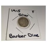 1915 Silver Barber Dime