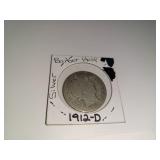 1912-D Silver Barber Half Dollar