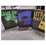 3 Retro Gamer Canvas wall hangings
