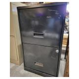 Black 2 drawer file cabinet
