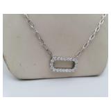 Diamond Paperclip Necklace