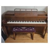 Piano with bench