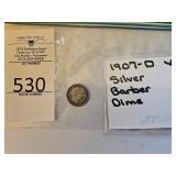 1907-D Silver Barber Dime
