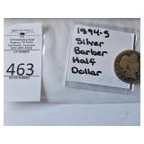 1894-S Silver Barber Half Dollar