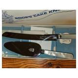 Pearl handled Brides cake & knife set