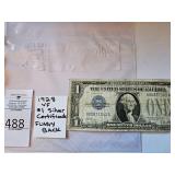 1928 VF $1 Silver Certificate - Funny Back