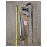 Prybar, Hand  Saw, Ratchet Wrench