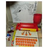 Kids box with toy typewriter