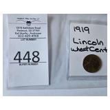 1919 Lincoln Wheat Cent