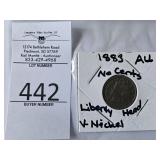 1883 AU No Cents Liberty Head V-Nickel