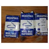 3 boxes Wool bale fasteners