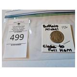 1936 Buffalo Nickel Close to full horn