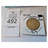 1917 Silver Walking Half Dollar