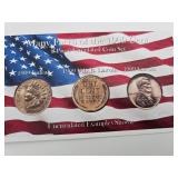 3 Coin Set, 1909 VDB 1909 Lincoln 1909 Indian Head