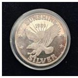 Vintage 1 Troy Ounce .999 Silver
