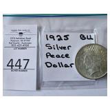 1925 Silver Peace Dollar BU