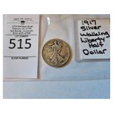 1917 Silver Walking Liberty Haff Dollar