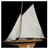 Vintage model wooden sail boat