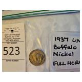 1937 UNC Buffalo Nickel Full Horn