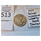 1917 Silver Walking Liberty Half Dollar