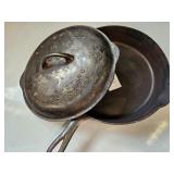 9' cast iron pan W/lid Griswold