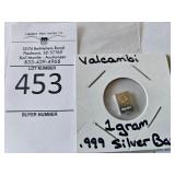 Valcambi 1 gram .999 Silver Bar