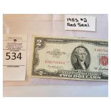 1953 $2 Red Seal