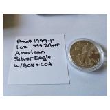 Proof 1999P 1 oz .999 Silver American Silver Eagle