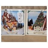 2 Ceramic Santa Town pieces - Perfect condition