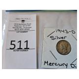 1943-D Silver Mercury Dime