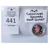 1969 Colorized Kennedy Half Dollar