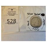 1900 Silver Barber Half Dollar