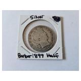 1899 Silver Barber Half Dollar