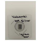 1 gram silver bar