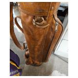 Leather Golf Bag With 14 Clubs