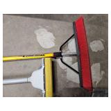 Long handle broom w/squeegee & mop