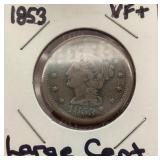 1853 large cent
