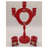 Scandinavian Folk art Candelabra