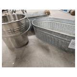 3 Tin Planters - nice condition