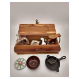 Wooden Chest of trinkets