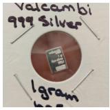 1 gram silver bar