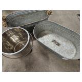 Group of 3 metal planters