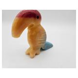 Hand Carved Stone Toucan - Banded Calcite