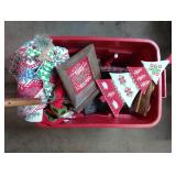 Box of Christmas items