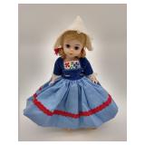 Porcelain Dutch doll with wooden shoes