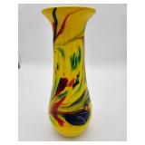 Hand Blown Studio Art Glass Vase
